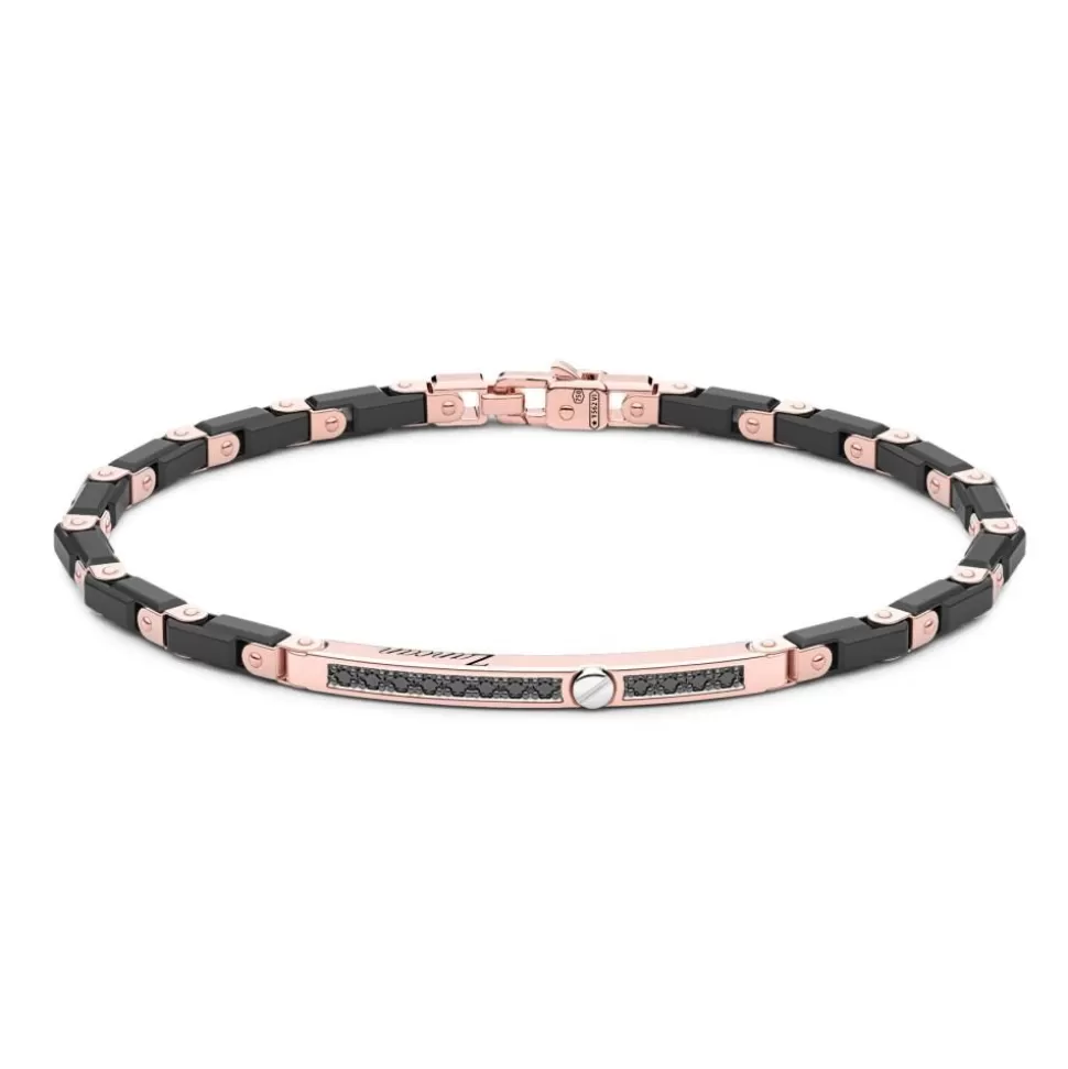 Bracelet Zancan En Or 18Kt Et Ceramique Noire.^Zancan Gioielli Fashion