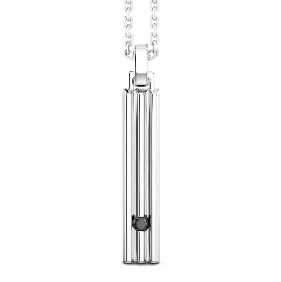 Collier Zancan En Argent Avec Pendentif Plaque Verticale.^Zancan Gioielli Shop