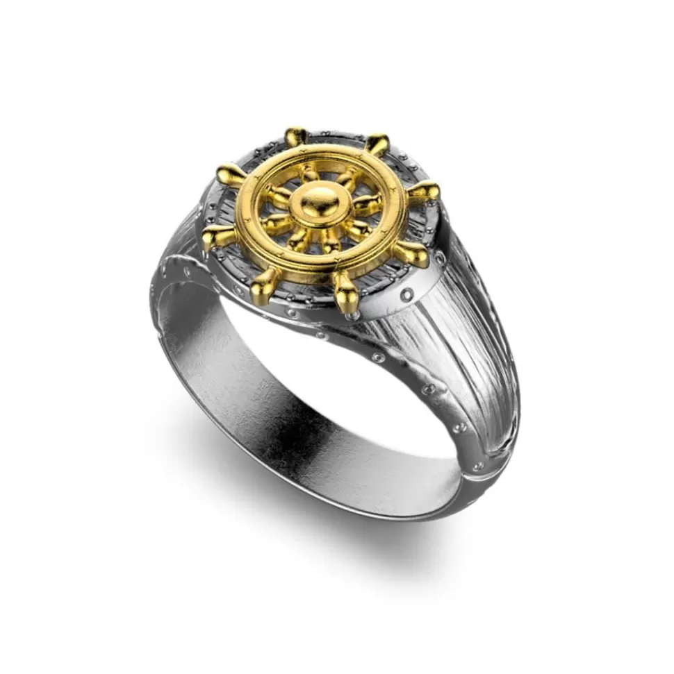 Zancan Burnished Silver Ring With Helm.^Zancan Gioielli Hot