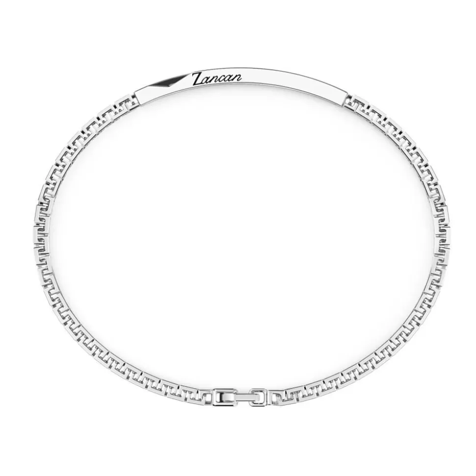 Zancan Silver Bracelet With Tag And Black Stones.^Zancan Gioielli Sale