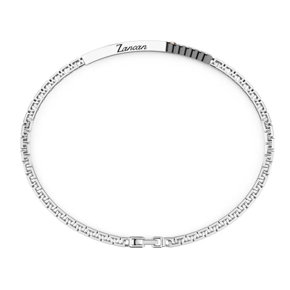 Zancan Silver Bracelet With Tag And Rose Gold Screw.^Zancan Gioielli Discount