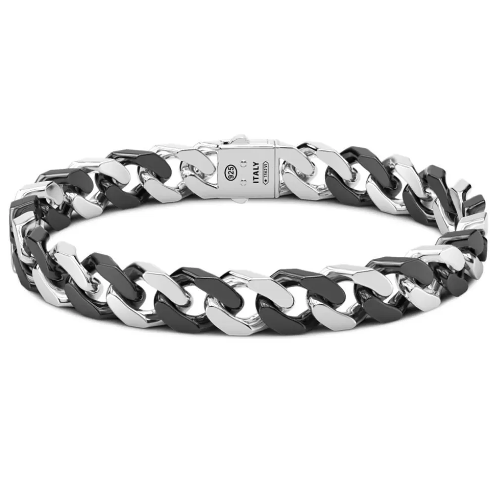 Zancan Silver Ceramic Curb Chain Bracelet.^Zancan Gioielli Clearance