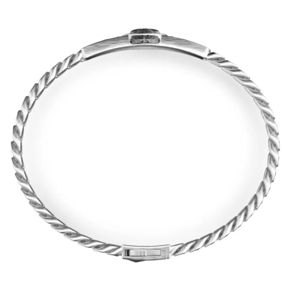 Zancan Silver Curb Chain Bracelet With Tag And Skull.^Zancan Gioielli New