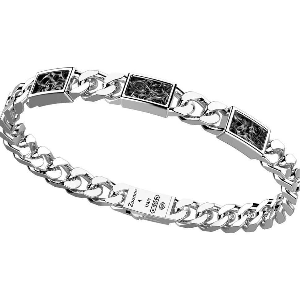 Zancan Silver Curb Chain Bracelet With Tags.^Zancan Gioielli Cheap