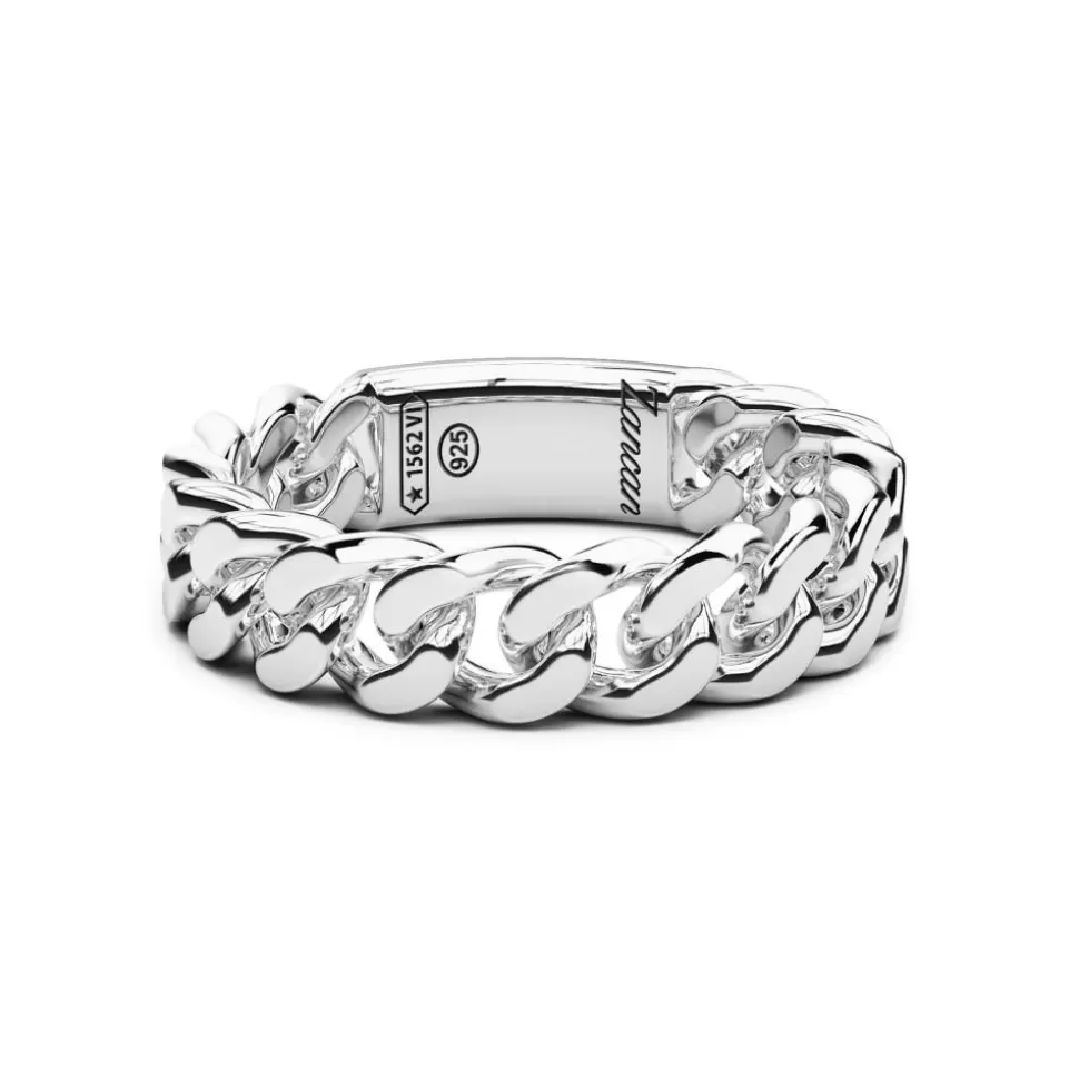 Zancan Silver Curb Chain Ring.^Zancan Gioielli Outlet