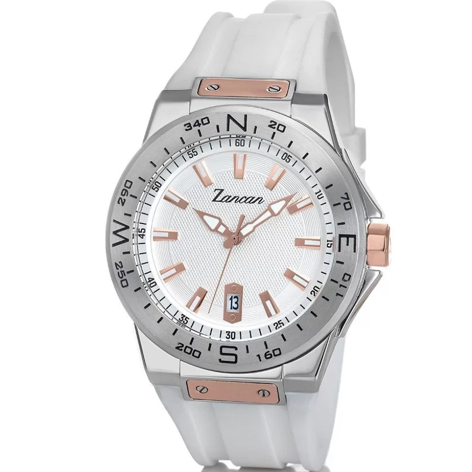 Zancan Steel Time-Only Watch With Date Window And Silicone Strap.^Zancan Gioielli Cheap