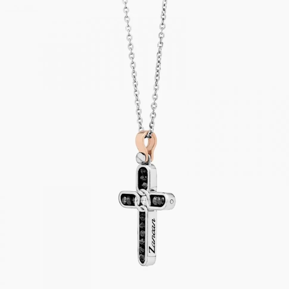 Zancan White Gold Necklace With Cross And Diamonds.^Zancan Gioielli Best